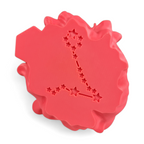 Detailopname van de onderzijde van het 3D-geprinte Vissen sterrenbeeld beeld met gegraveerd sterrenbeeld patroon